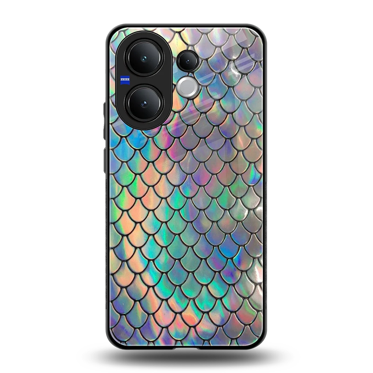 Mermaid back phone cover | glass case for vivo v60