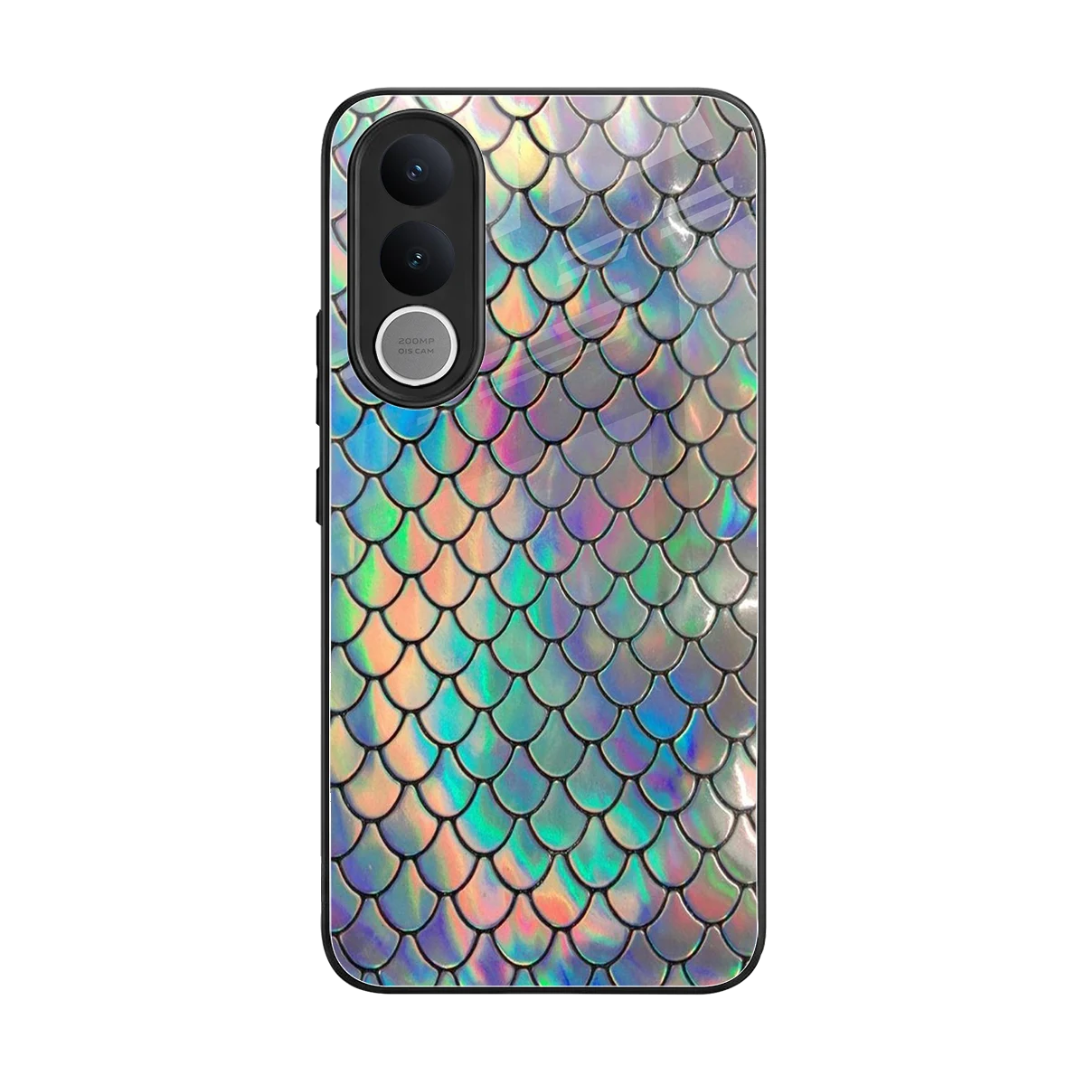 Mermaid back phone cover | glass case for vivo v70 fe