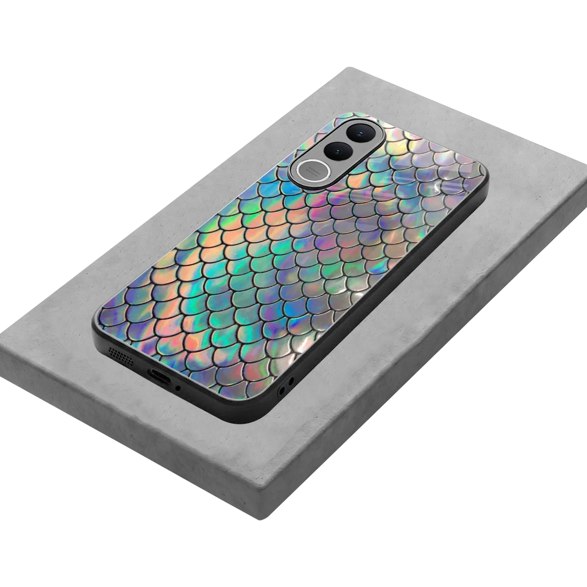 Mermaid stylish phone case for vivo v70 fe | glossy glass and slim fit
