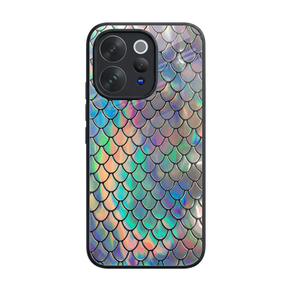 Mermaid back phone cover | glass case for vivo v70