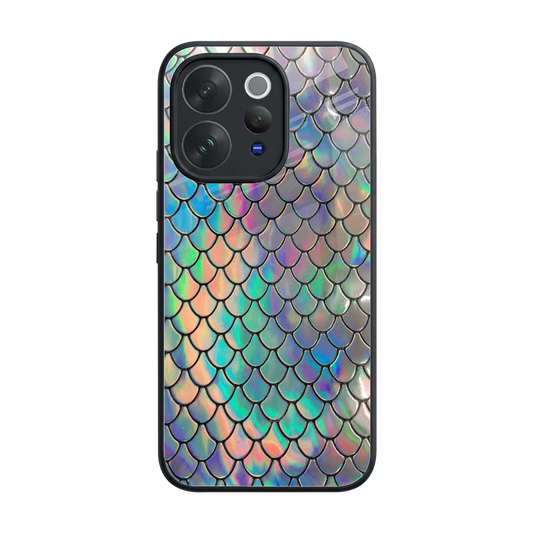 Mermaid back phone cover | glass case for vivo v70