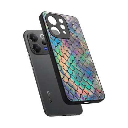 Mermaid sleek vivo v70 elite cover with tempered glass back and TPU edges