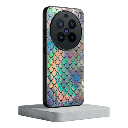 Mermaid vivo x200 pro mobile cover | shockproof glass phone case