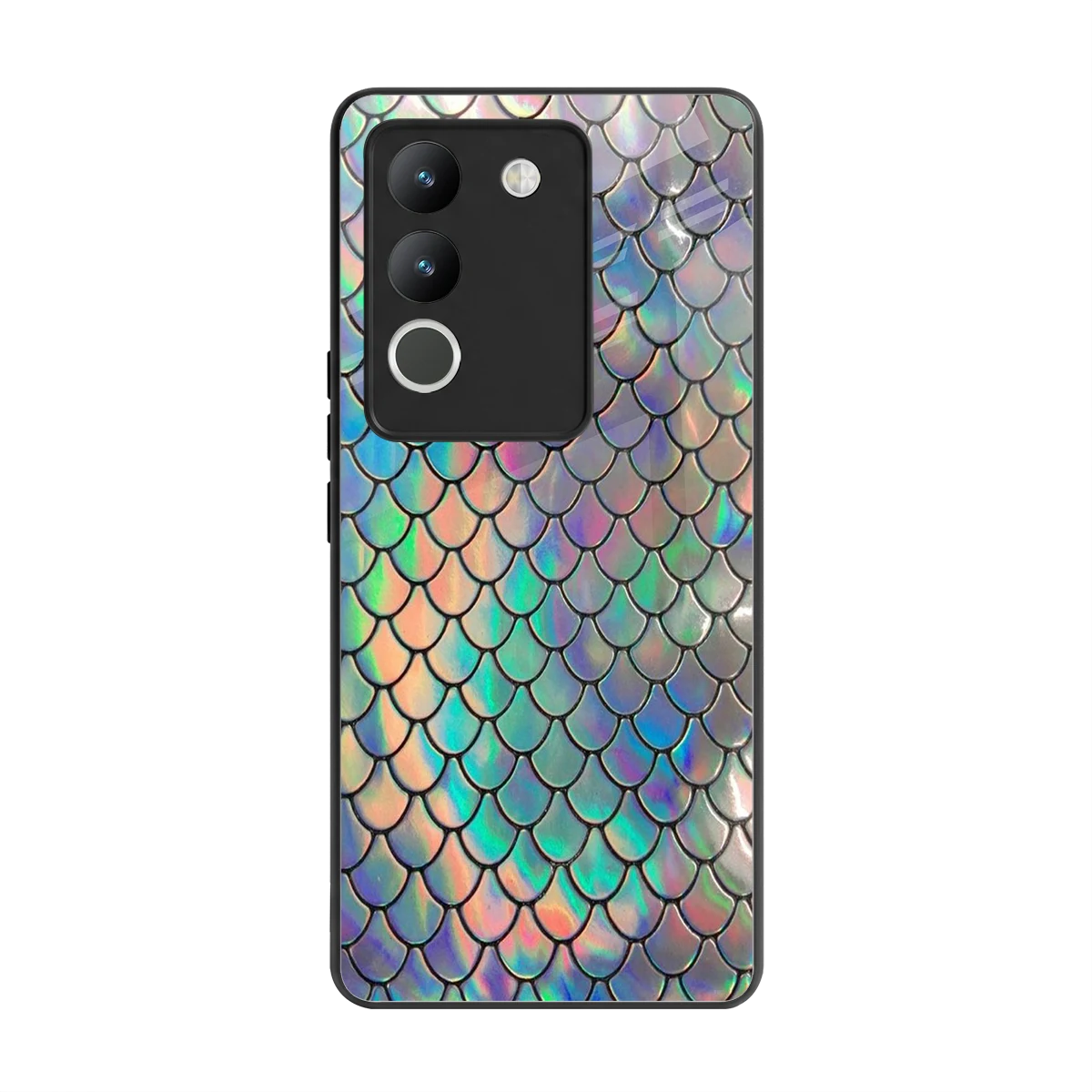 Mermaid back phone cover | glass case for vivo y200 5g