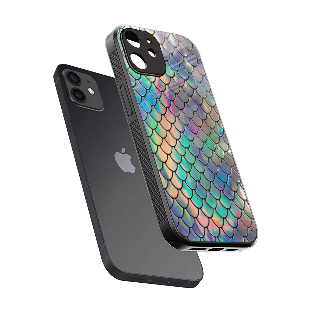 Mermaid sleek iphone 11 cover with tempered glass back and TPU edges