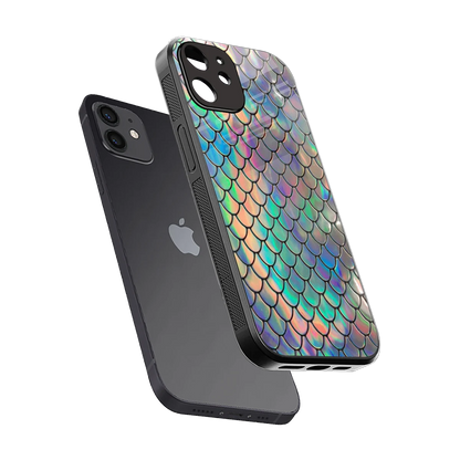 Mermaid sleek iphone 11 cover with tempered glass back and TPU edges