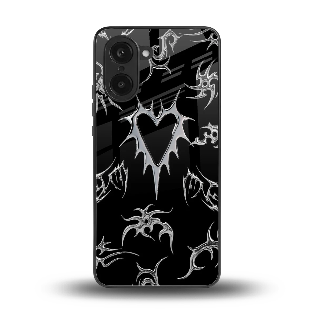 Metallic Love back phone cover | glass case for oneplus nord ce5 5g