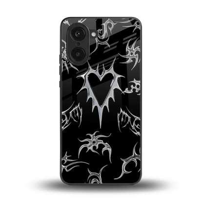 Metallic Love back phone cover | glass case for oneplus nord ce5 5g