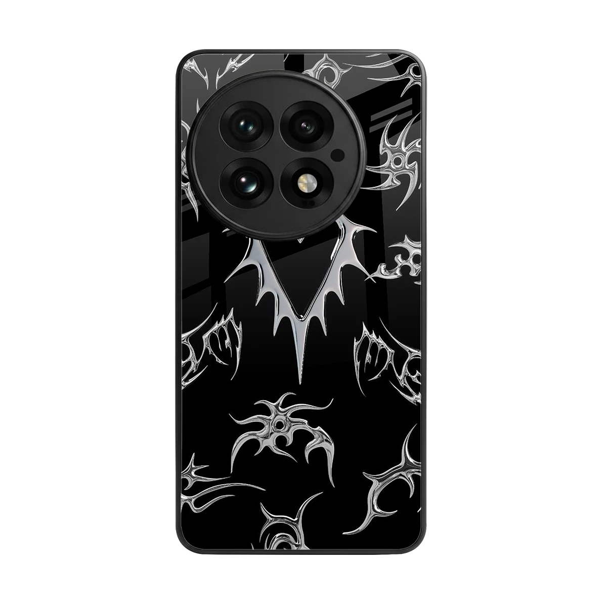 Metallic Love back phone cover | glass case for oneplus 13