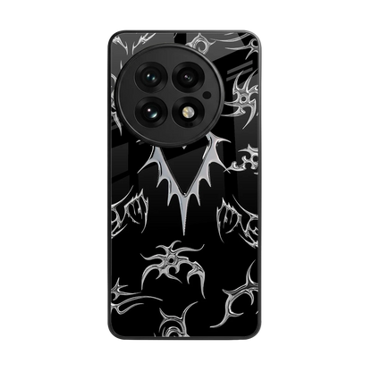 Metallic Love back phone cover | glass case for oneplus 13