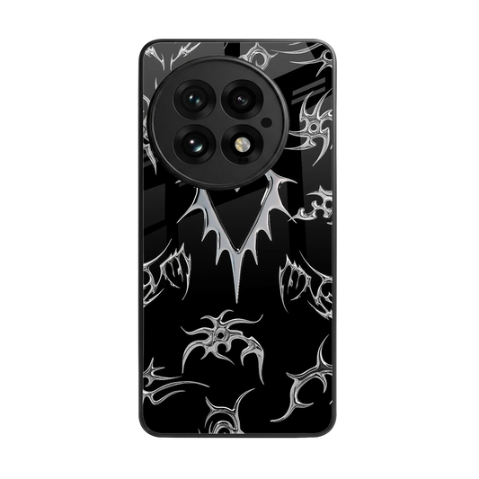 Metallic Love back phone cover | glass case for oneplus 13