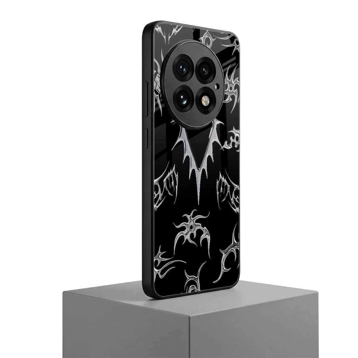 Metallic Love oneplus 13 mobile cover | shockproof glass phone case