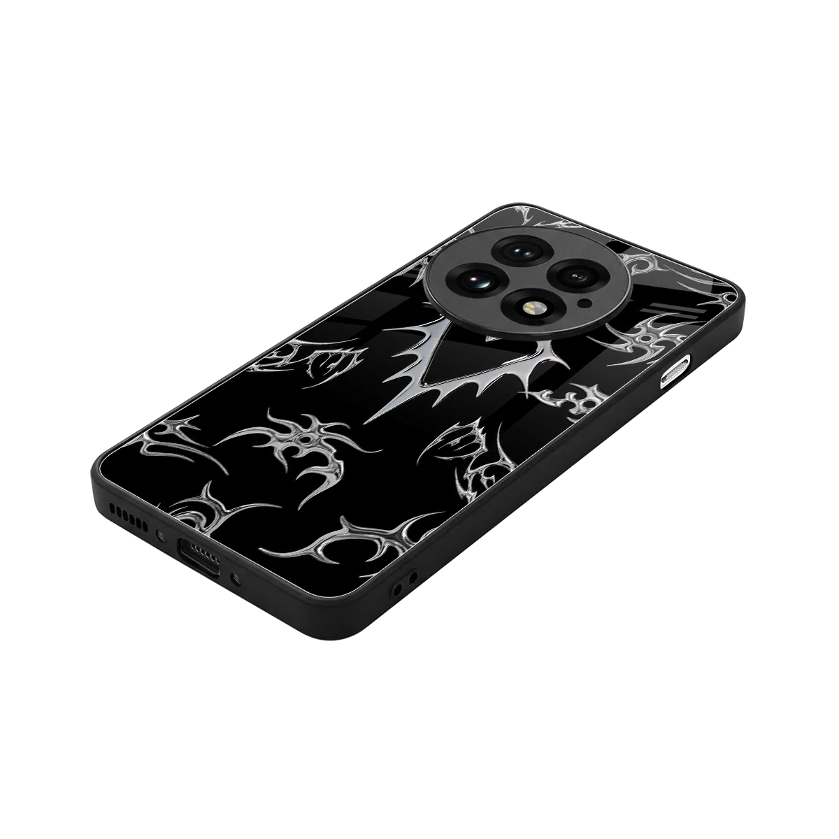 Metallic Love stylish phone case for oneplus 13 | glossy glass and slim fit