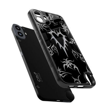 Metallic Love sleek cmf nothing phone 1 cover with tempered glass back and TPU edges
