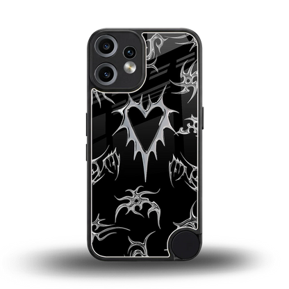 Metallic Love back phone cover | glass case for cmf nothing phone 2 pro