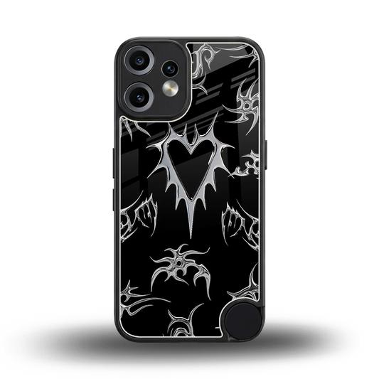 Metallic Love back phone cover | glass case for cmf nothing phone 2 pro