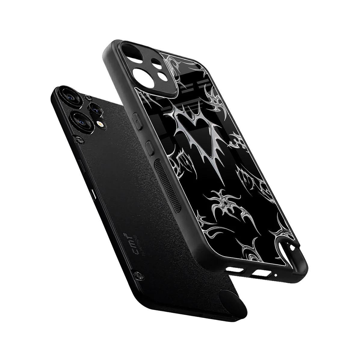 Metallic Love sleek cmf nothing phone 2 pro cover with tempered glass back and TPU edges