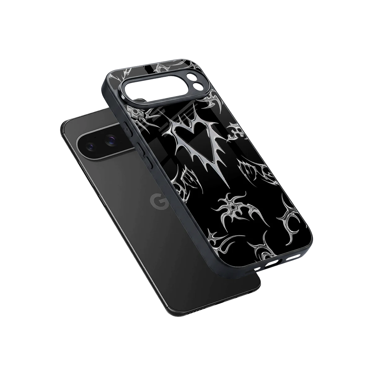 Metallic Love sleek google pixel 10 pro xl cover with tempered glass back and TPU edges