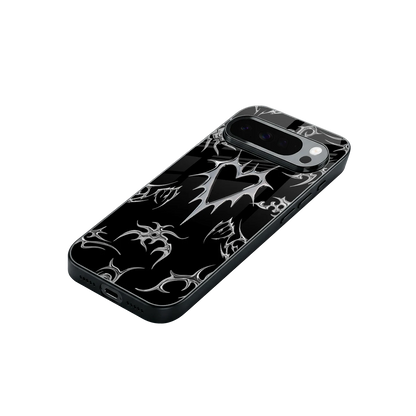 Metallic Love stylish phone case for google pixel 10 pro xl | glossy glass and slim fit