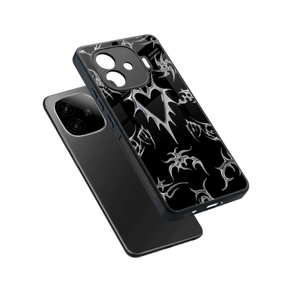 Metallic Love sleek iqoo neo 10r 5g cover with tempered glass back and TPU edges