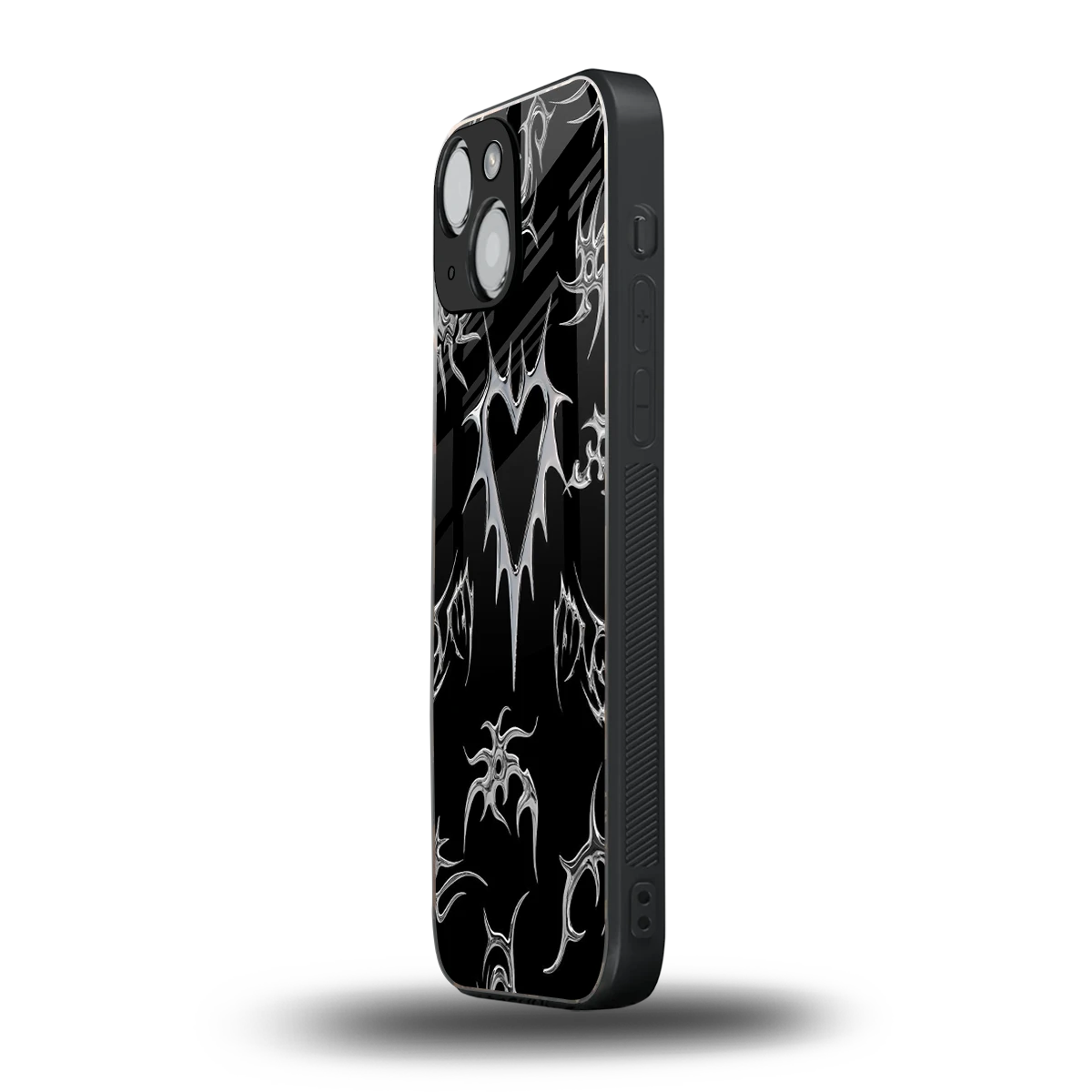 Metallic Love iphone 13 mini mobile cover | shockproof glass phone case