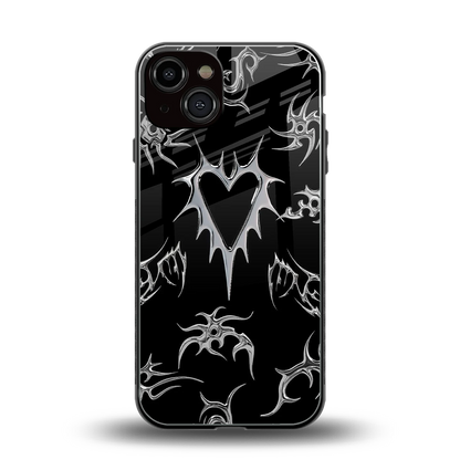 Metallic Love back phone cover | glass case for iphone 14