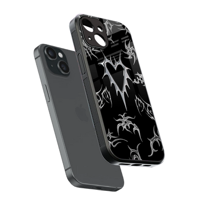 Metallic Love sleek iphone 14 cover with tempered glass back and TPU edges