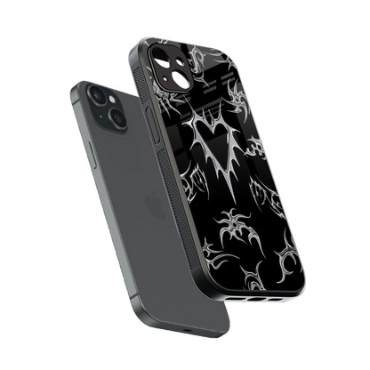 Metallic Love sleek iphone 14 plus cover with tempered glass back and TPU edges