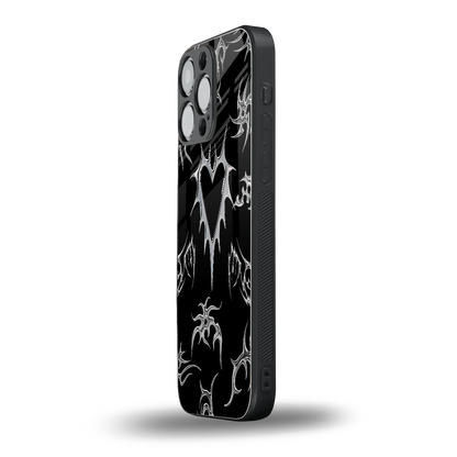 Metallic Love iphone 16 pro max mobile cover | shockproof glass phone case