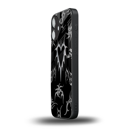 Metallic Love iPhone 16 mobile cover | shockproof glass phone case