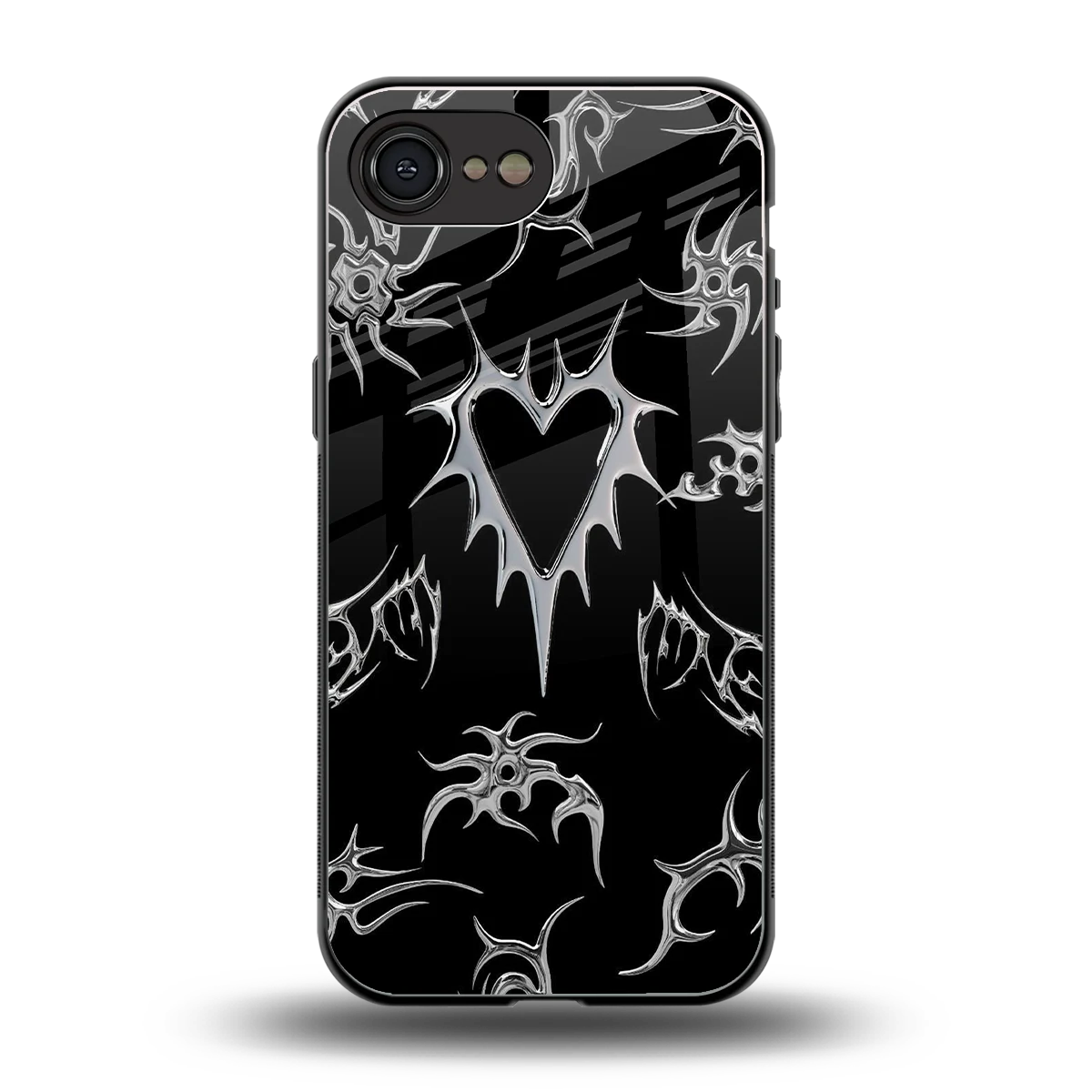 Metallic Love back phone cover | glass case for iphone 17e
