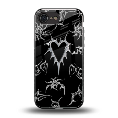 Metallic Love back phone cover | glass case for iphone 17e