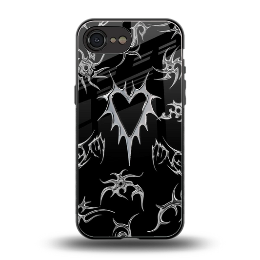 Metallic Love back phone cover | glass case for iphone 17e