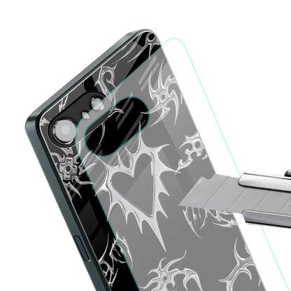 Metallic Love stylish phone case for iphone 16e | glossy glass and slim fit