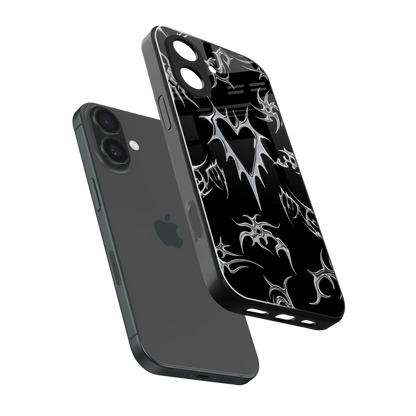 Metallic Love sleek iphone 17 cover with tempered glass back and TPU edges