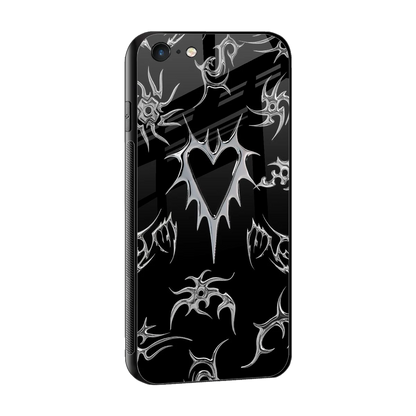 Metallic Love sleek iphone 6s plus cover with tempered glass back and TPU edges
