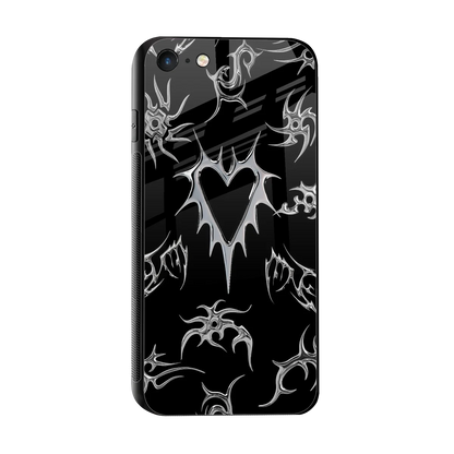 Metallic Love sleek iphone 7 cover with tempered glass back and TPU edges
