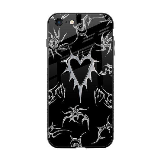 Metallic Love back phone cover | glass case for iphone 7