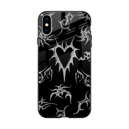 Metallic Love back phone cover | glass case for iphone xs