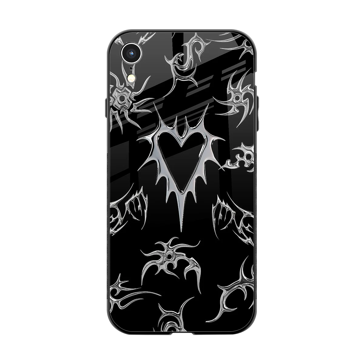 Metallic Love back phone cover | glass case for iphone xr