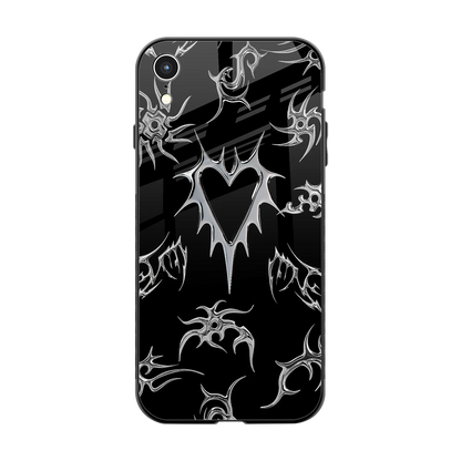 Metallic Love back phone cover | glass case for iphone xr
