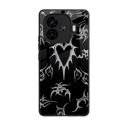 Metallic Love back phone cover | glass case for iqoo neo 10r 5g