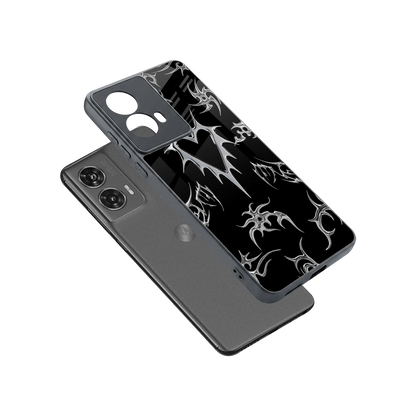 Metallic Love sleek motorola edge 50 fusion cover with tempered glass back and TPU edges