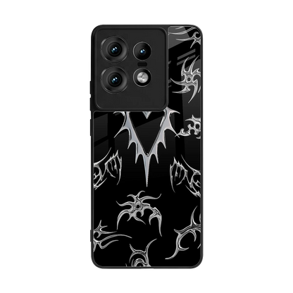 Metallic Love back phone cover | glass case for motorola edge 50 pro