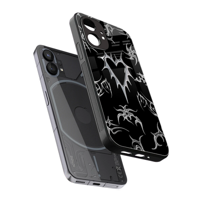 Metallic Love sleek nothing phone 1 cover with tempered glass back and TPU edges