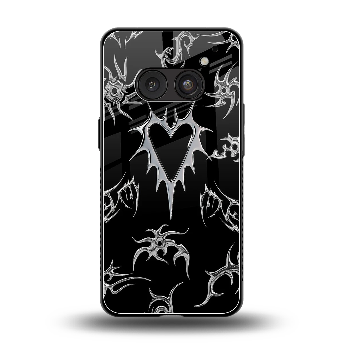 Metallic Love back phone cover | glass case for nothing phone 2a