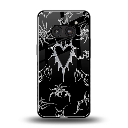 Metallic Love back phone cover | glass case for nothing phone 2a
