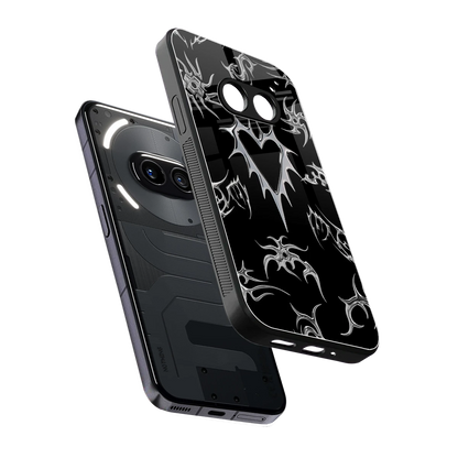 Metallic Love sleek nothing phone 2a cover with tempered glass back and TPU edges