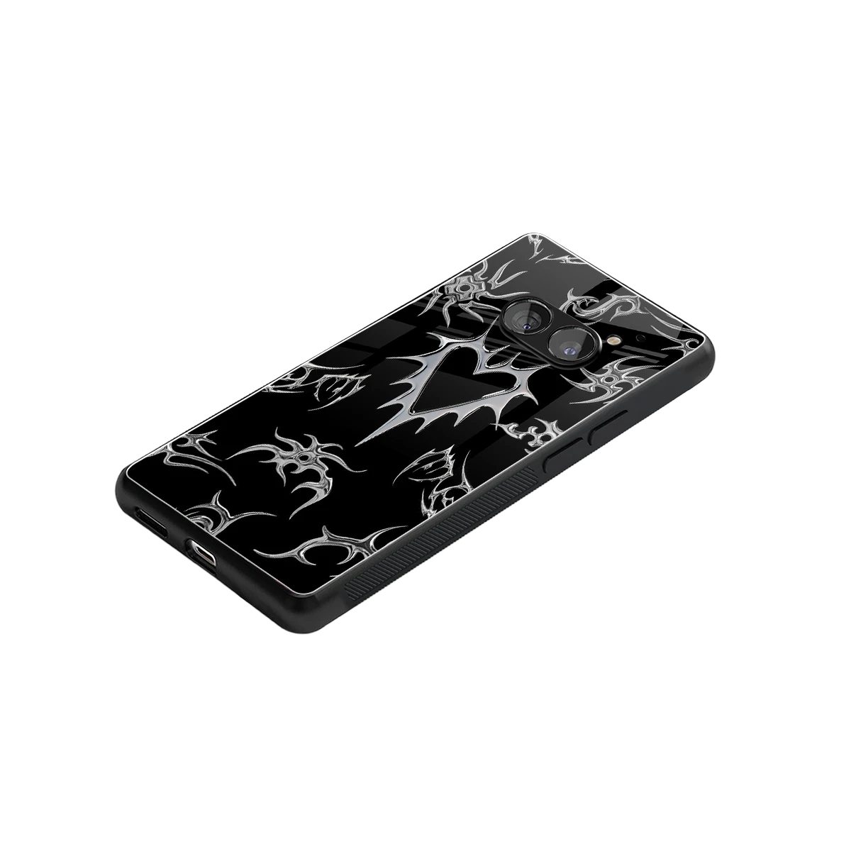 Metallic Love stylish phone case for nothing phone 2a | glossy glass and slim fit