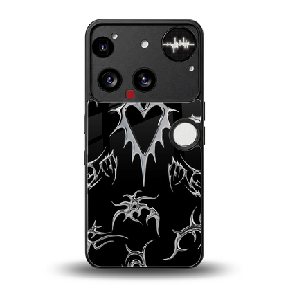 Metallic Love back phone cover | glass case for nothing phone 3